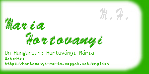 maria hortovanyi business card